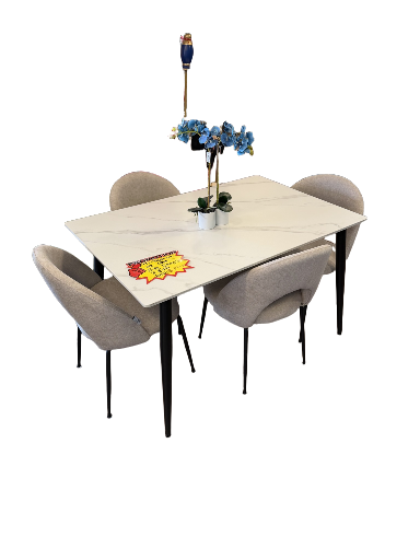 5 Piece Sintered Stone Dining Set