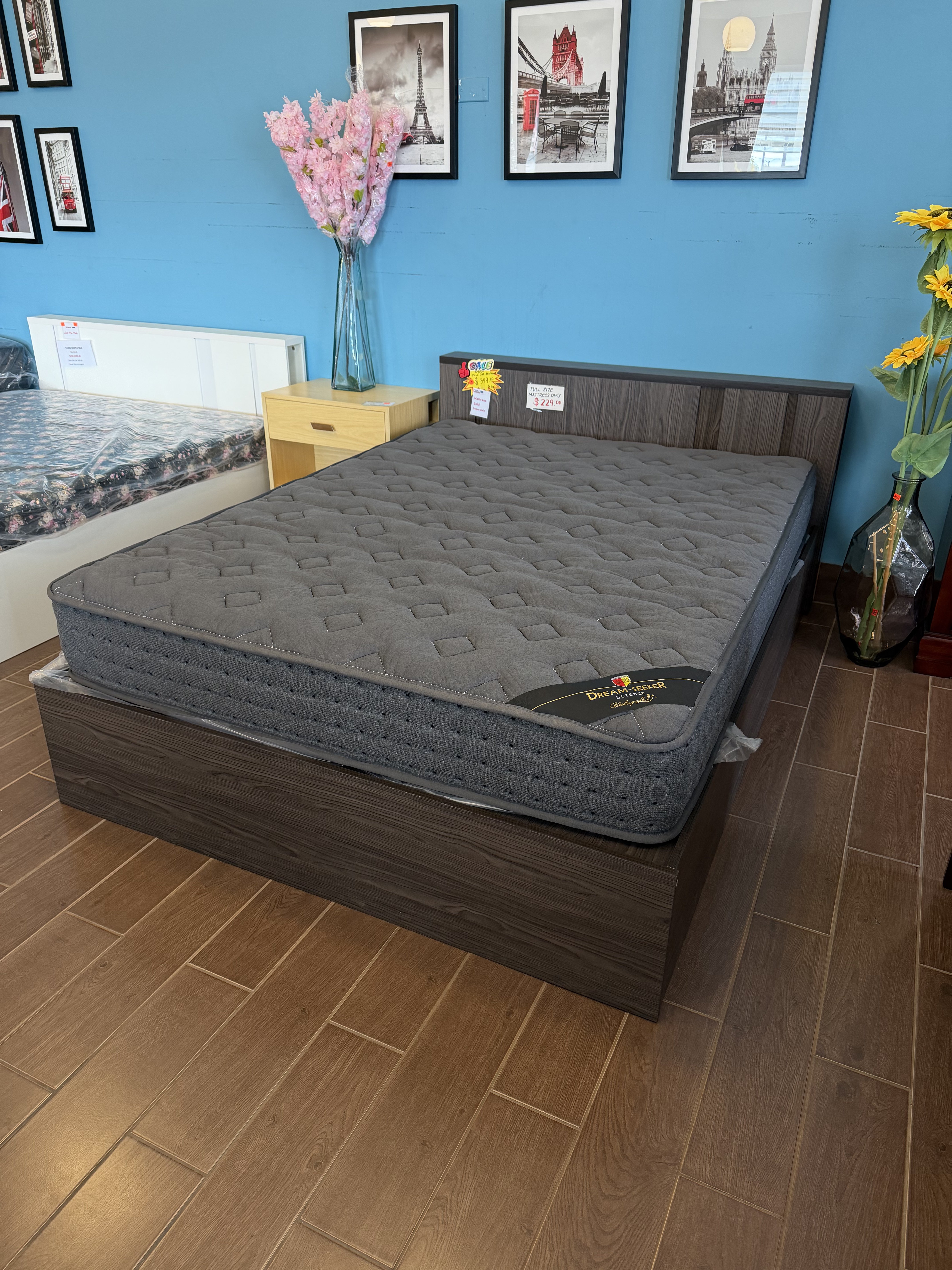 Platform Bed — Brown