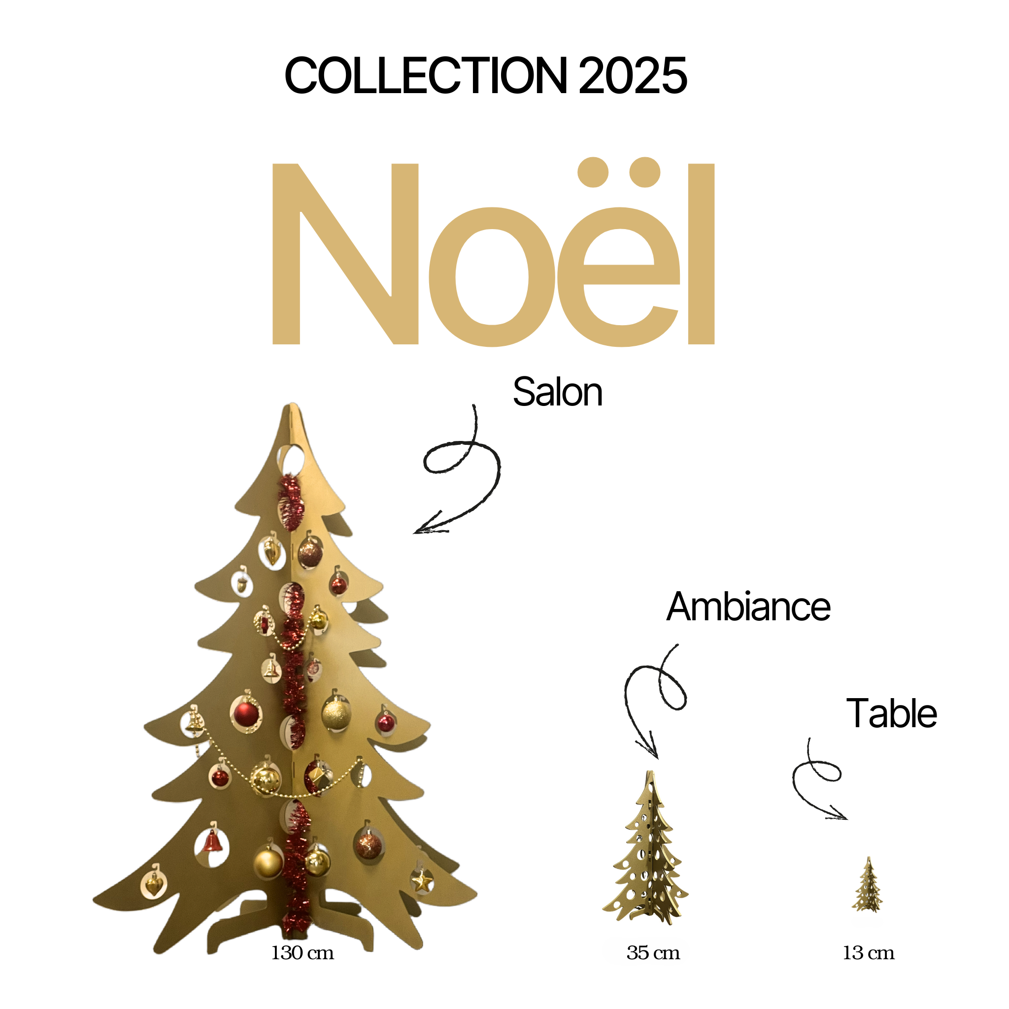 Sapin Contemporain Doré