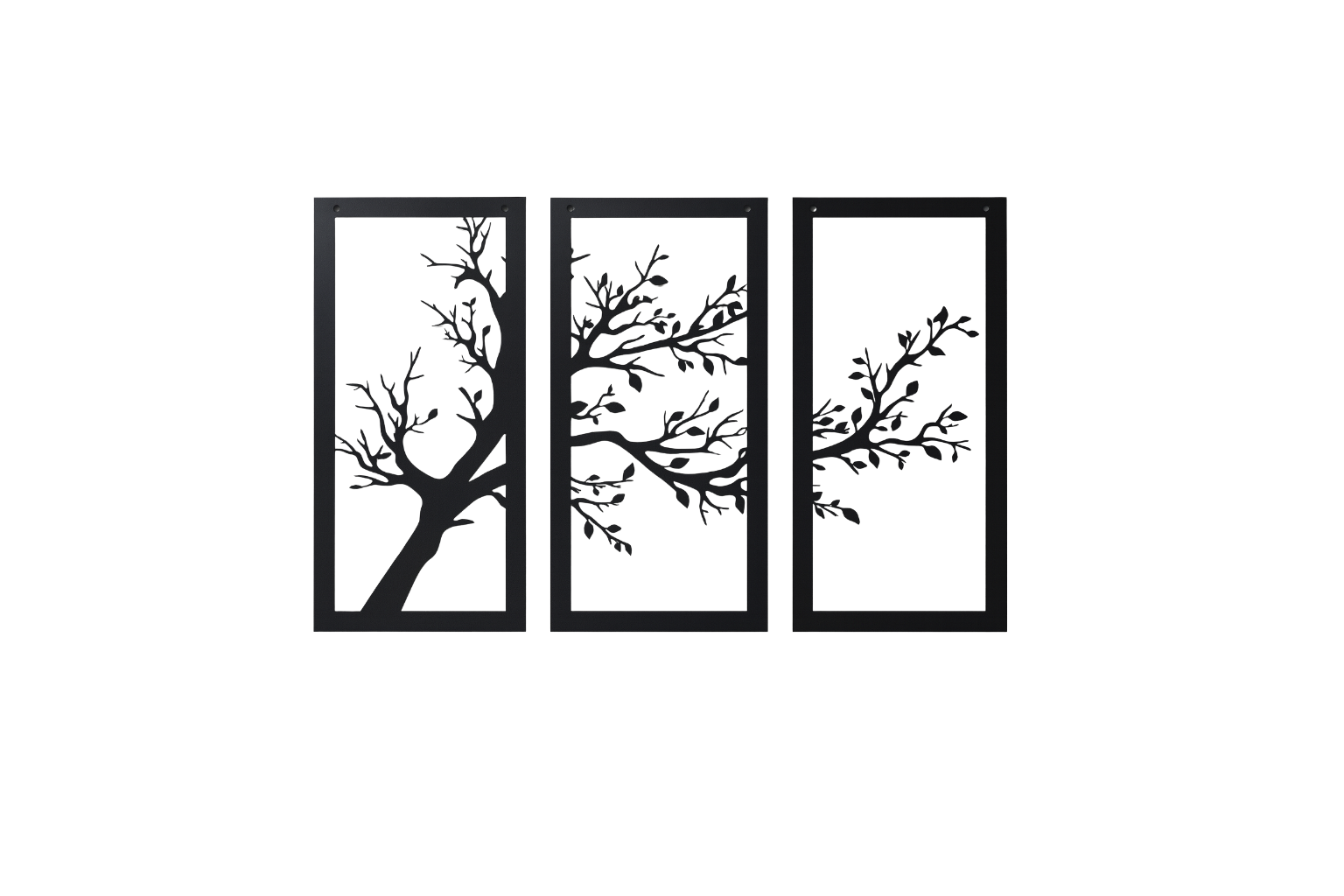 Décoration murale métal triptyque – Arbre du Printemps