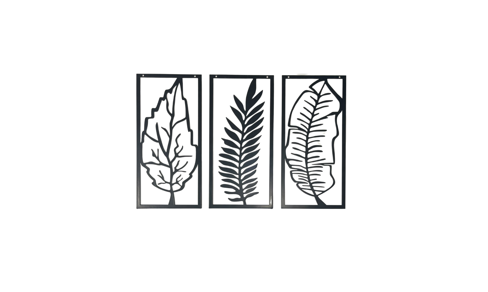 Décoration murale métal triptyque – Harmonie Végétale