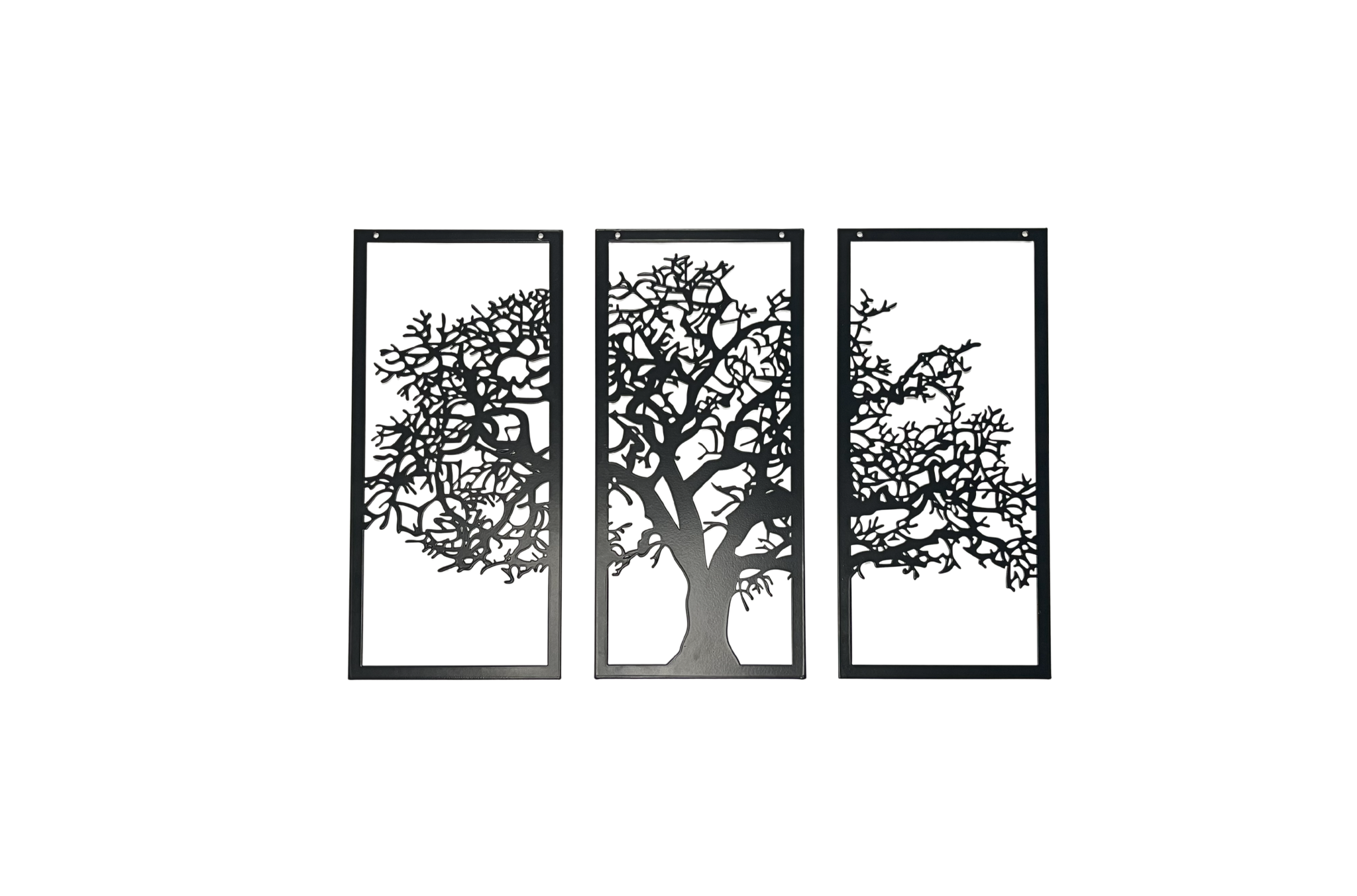 Décoration murale métal triptyque – Equilibre arboré