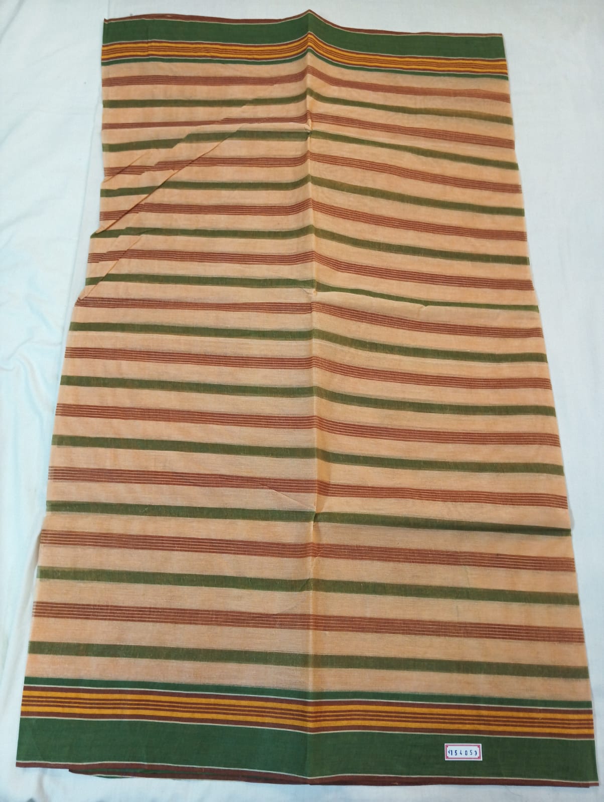 Green & Maroon Multi-Stripe with Green Border 