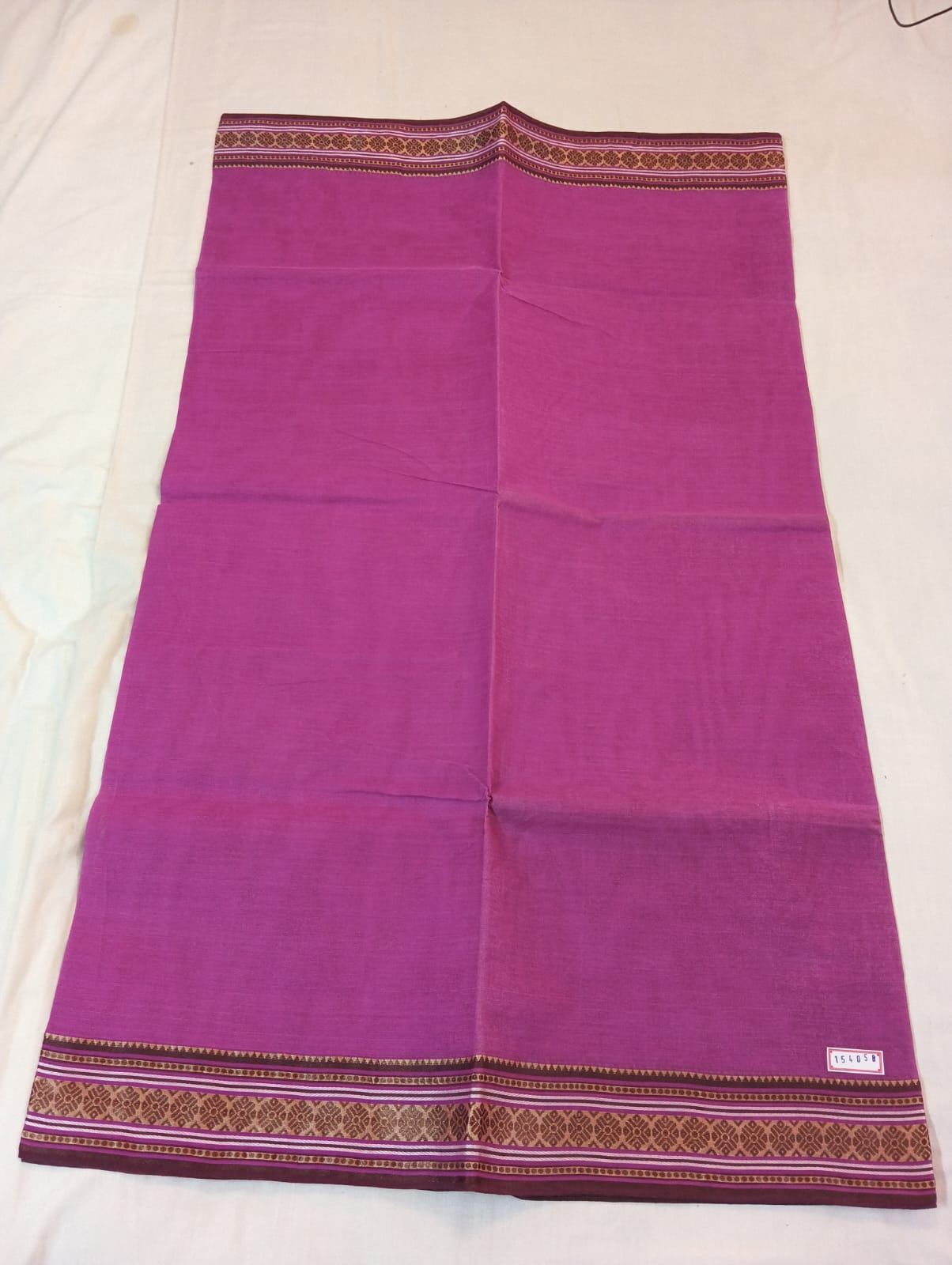 Onion Pink Saree with Golden Designer Border