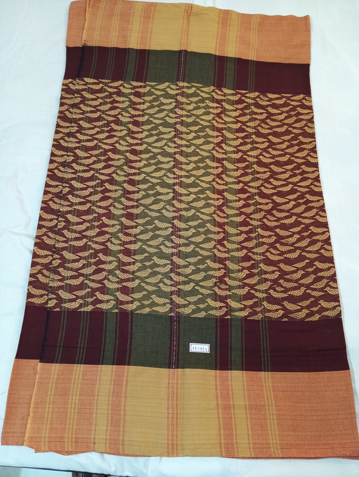 Maroon Handloom Panchi Saree with Bird Motifs and Soft Finish