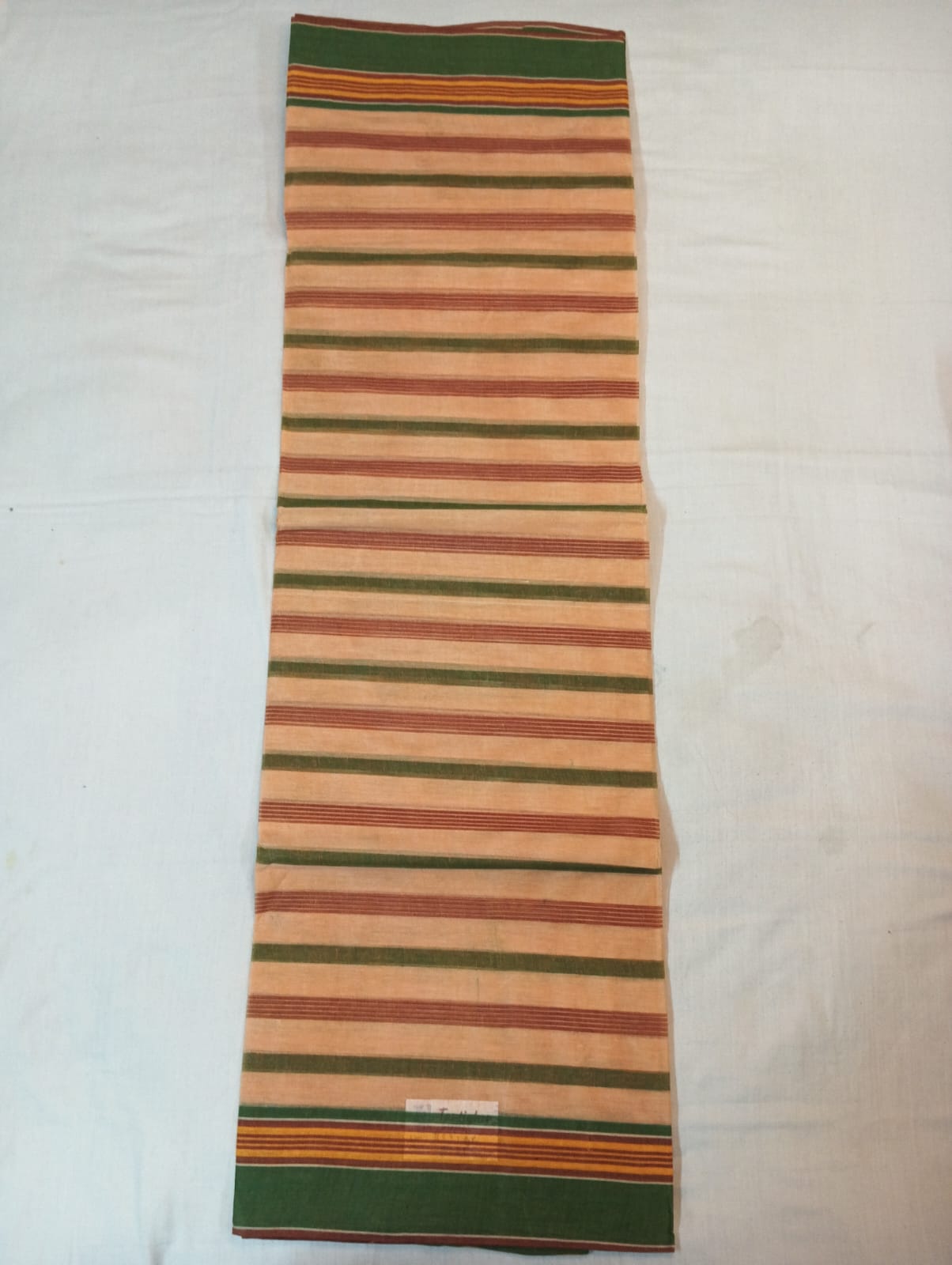 Green & Maroon Multi-Stripe with Green Border 