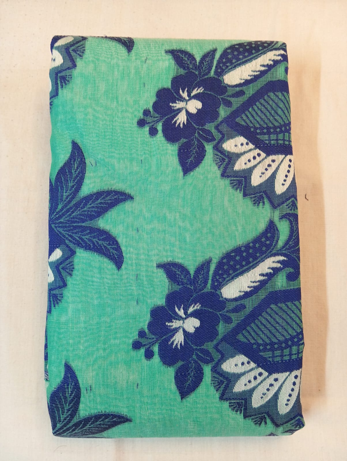 Light Sea Green Madhabilata Saree with Fancy Buti & Rich Pallu