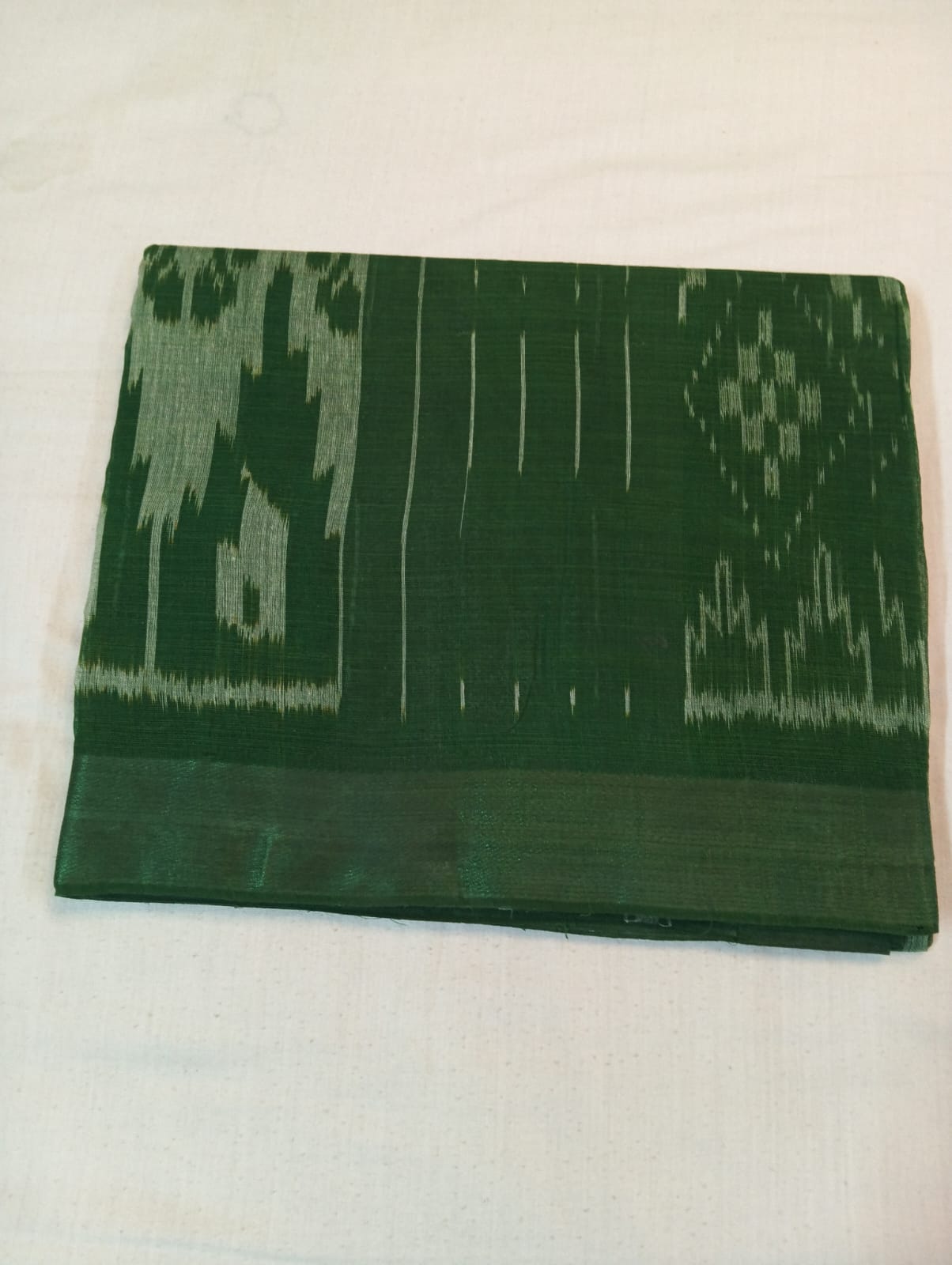 Green Handloom Kotki Saree with Delicate Print