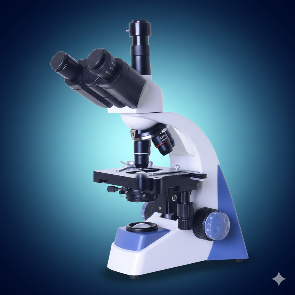 Microscópio Biologico Trinocular infinito planacromatico 1000x Vital Optix