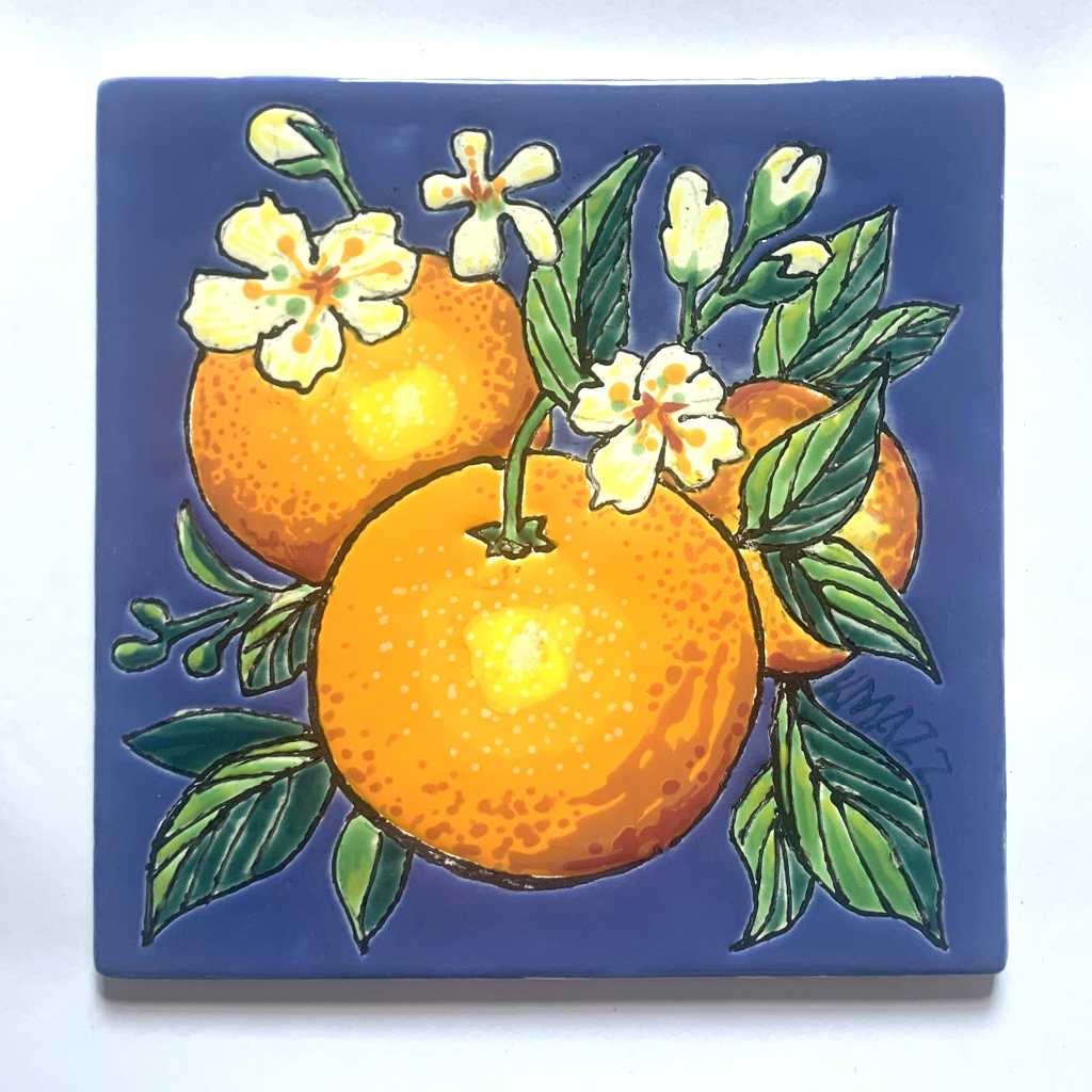 Orange Blossom Ceramic Tile