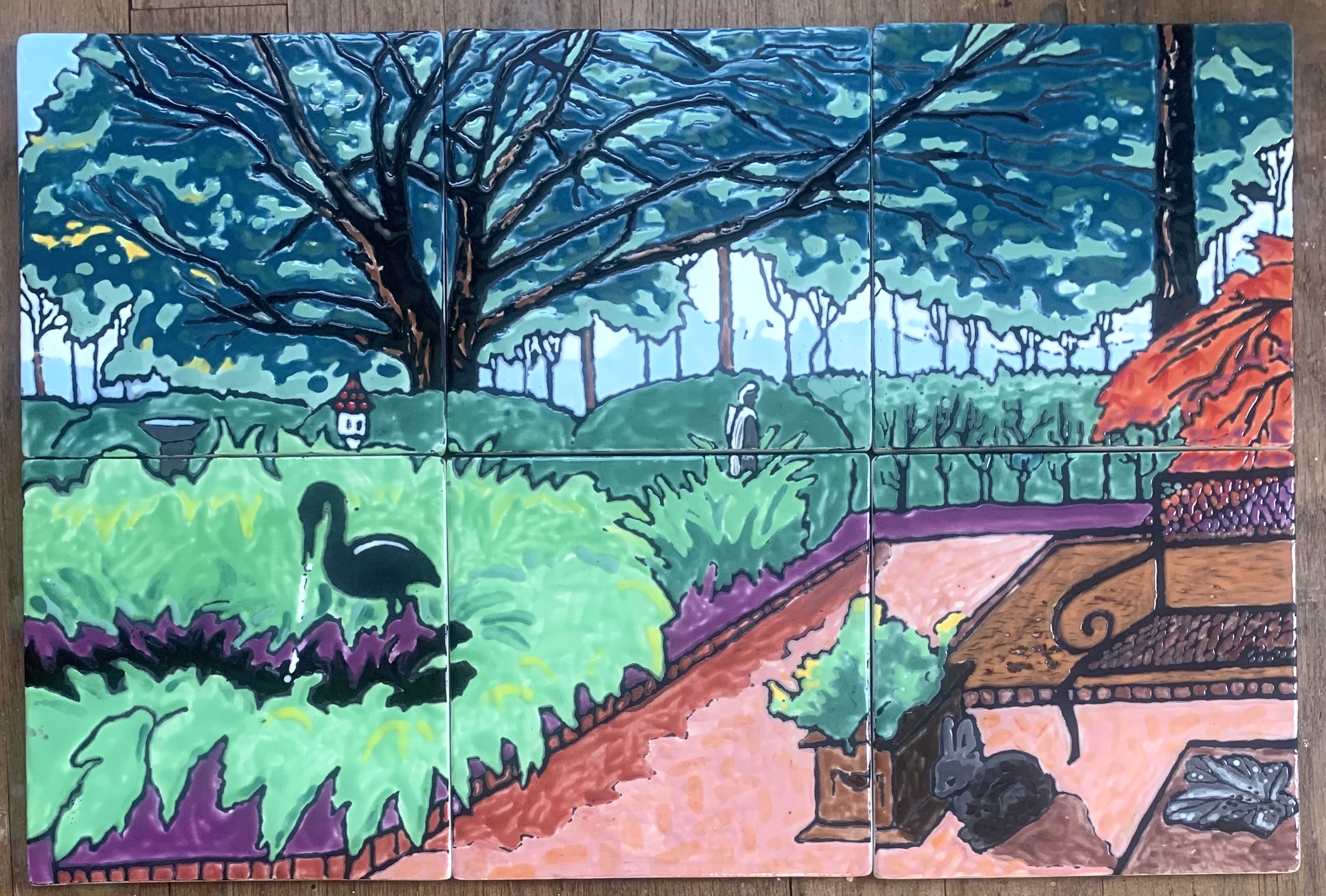 Hand-painted Ceramic Tile Wall Art