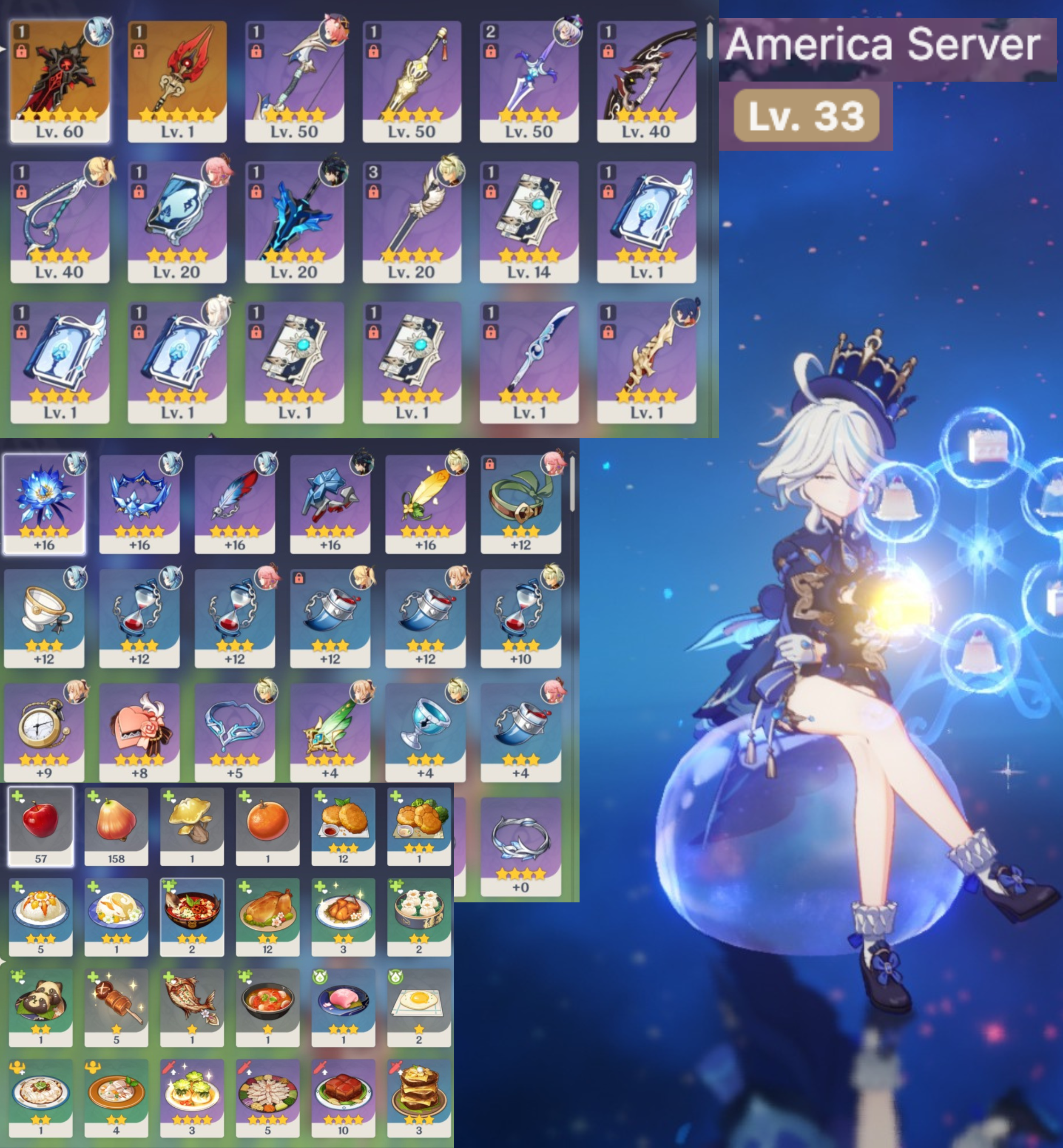 Genshin Impact Account Server (Asia+America+Europa+Hongkong)