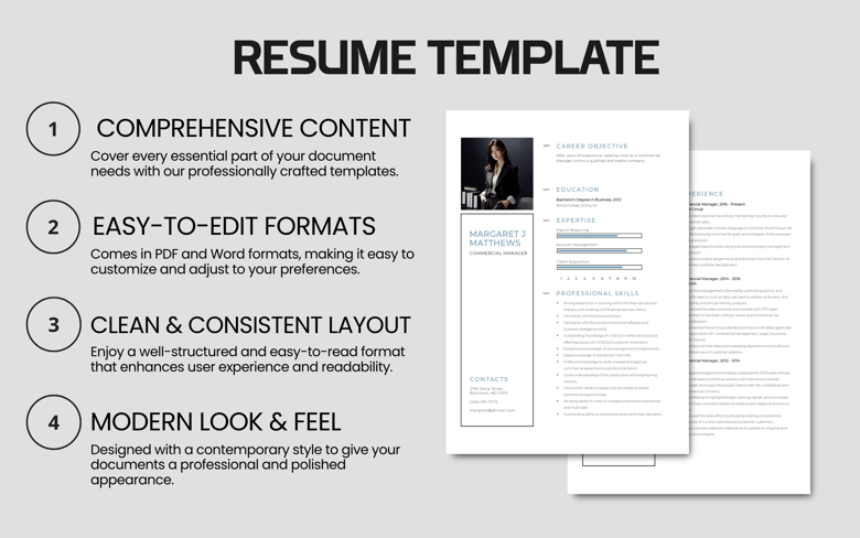 Professional Chemical Plant Operator Resume Template | Editable Resume in Word & PDF | Modern CV for Job Applications
