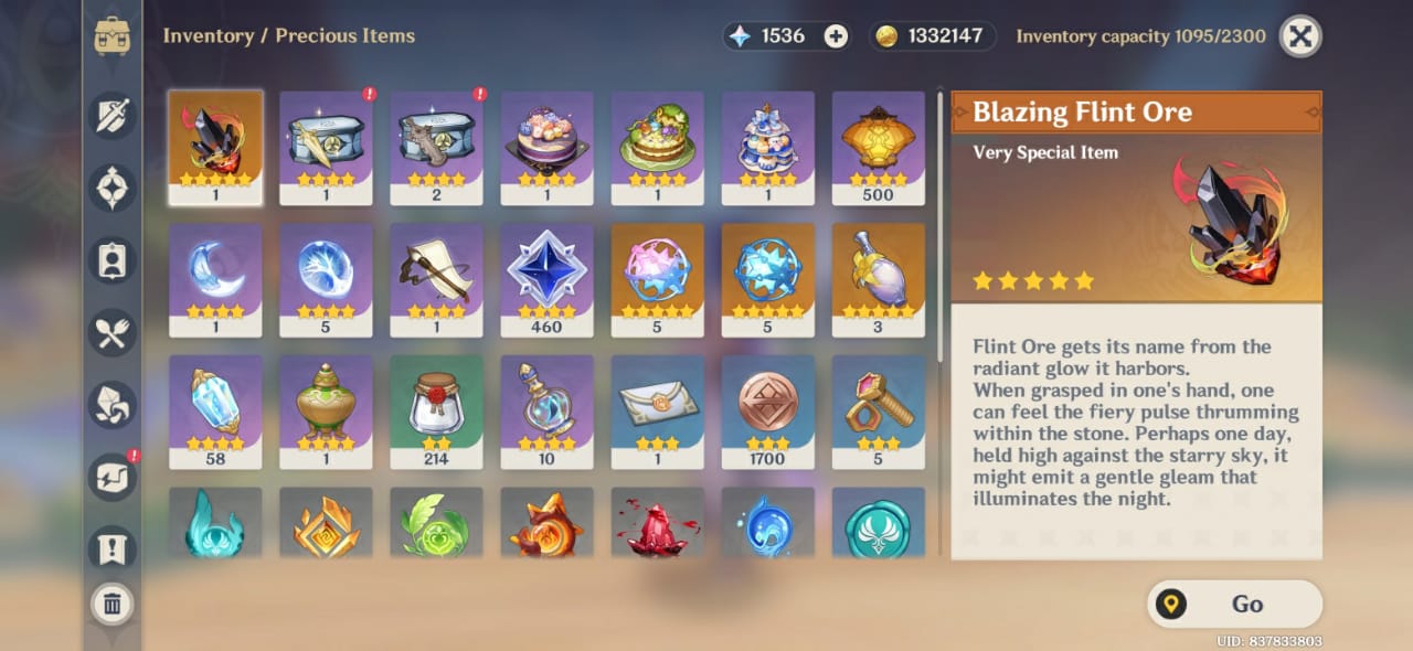 Genshin Impact Account ( Asia Server) | 26 Star Char- 14 Star Weap |C4 Raiden Shogun Sign + C2 Furina  + C1 Arlecchino Sign