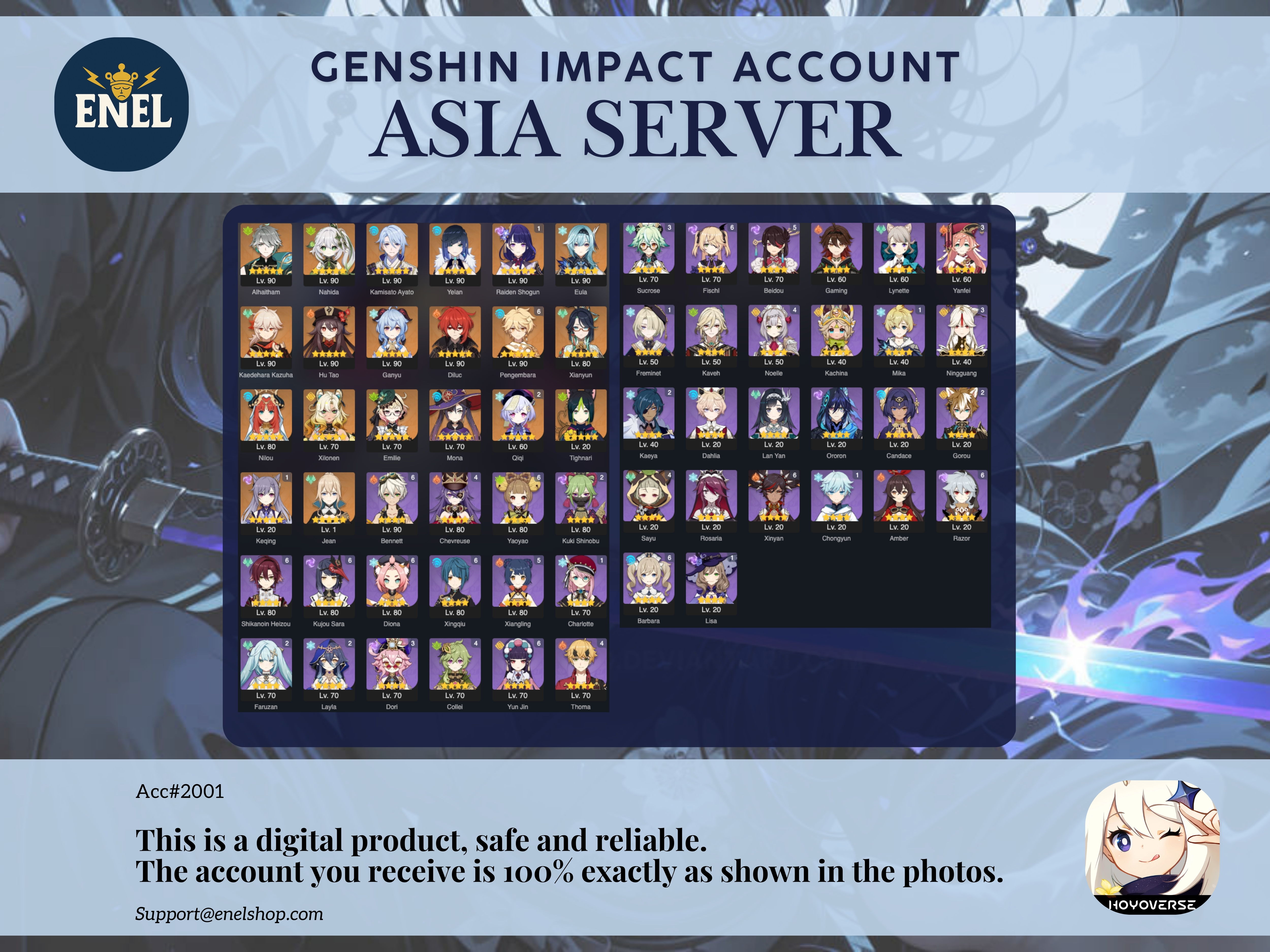 Genshin Impact Account - Asia Server Ar 59