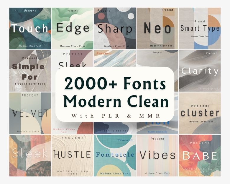 2000+ Clean Sans & Modern Fonts | Sleek, Minimal, Professional