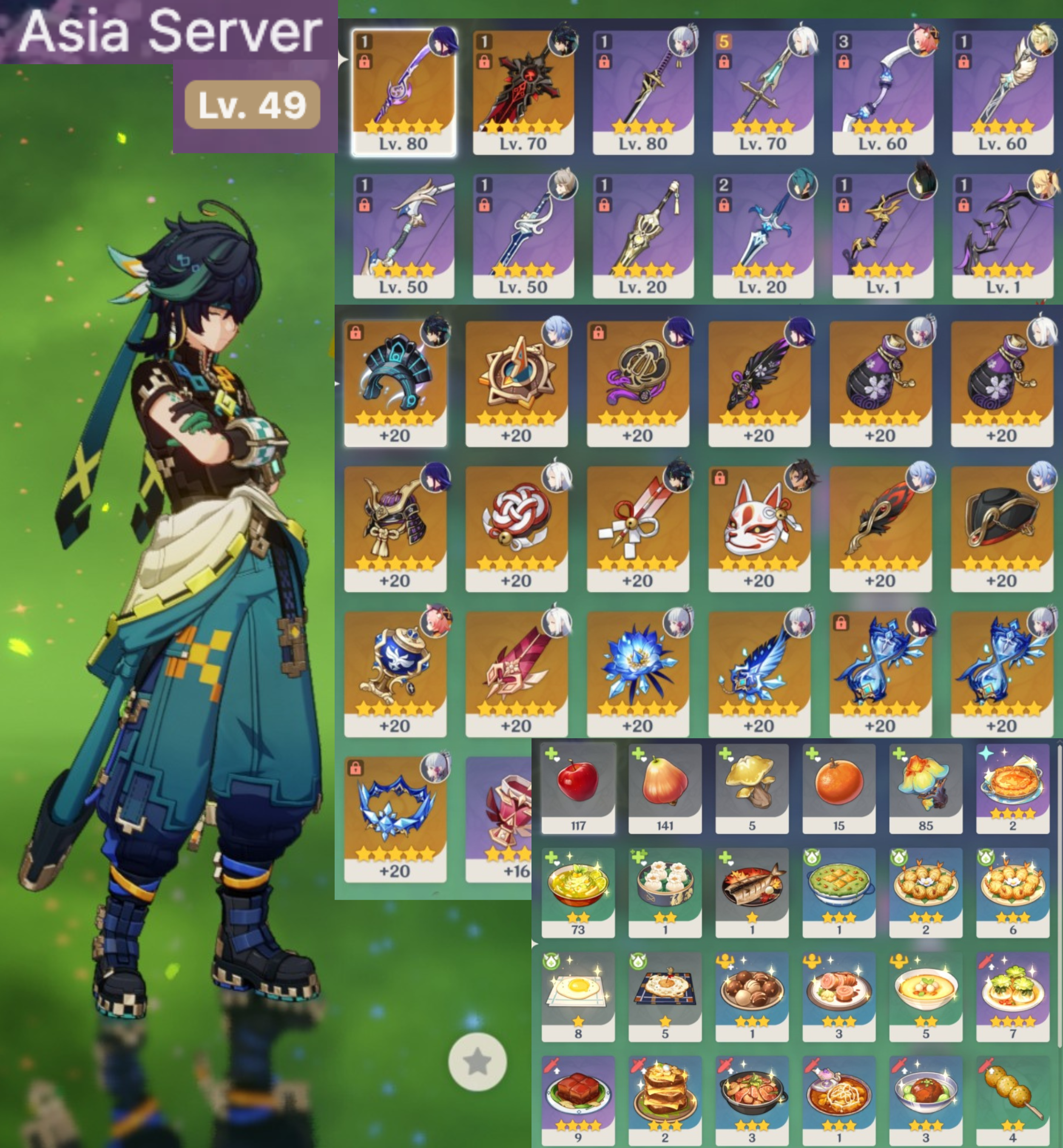 Genshin Impact Account Server (Asia+America+Europa+Hongkong)