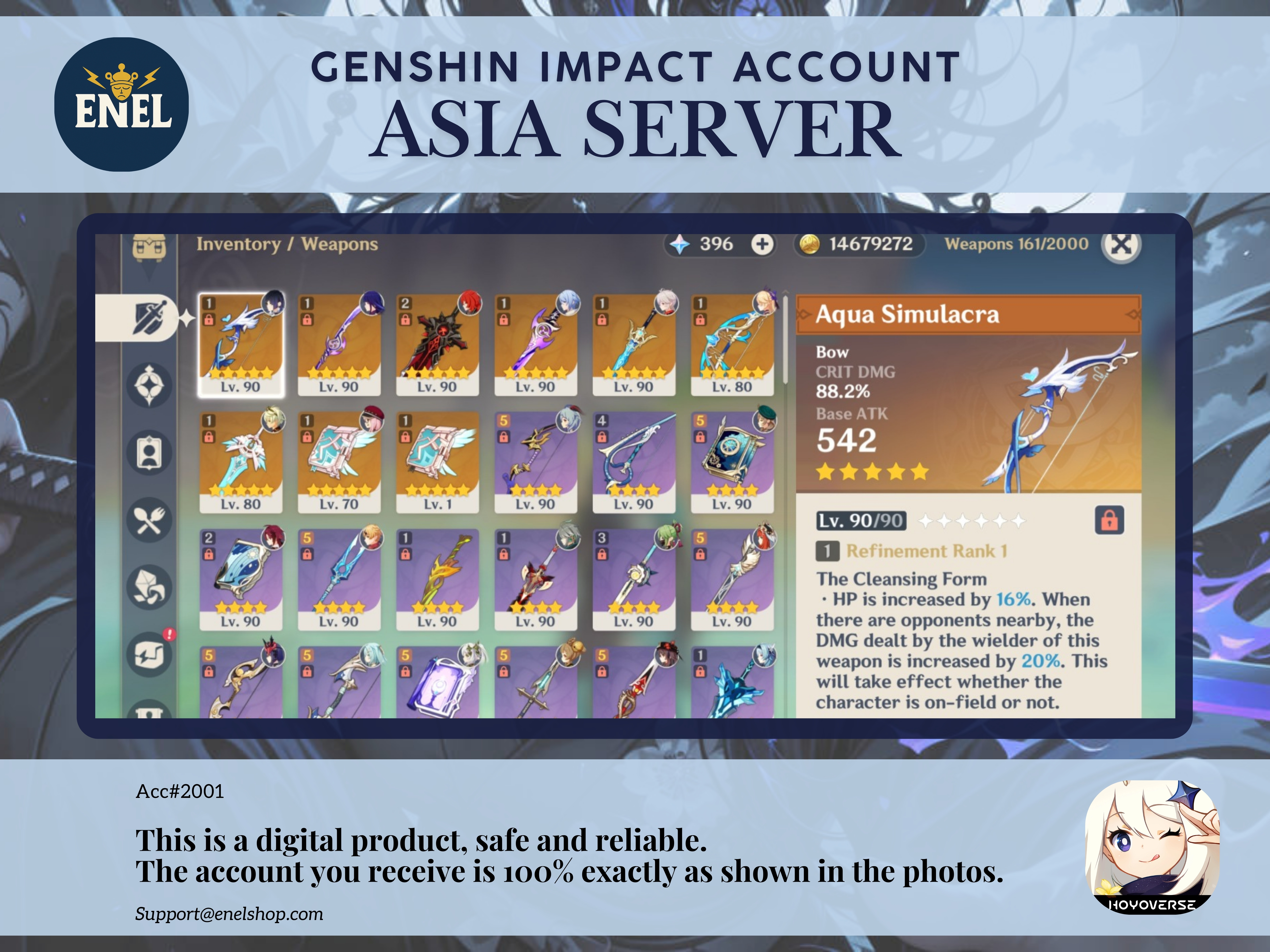 Genshin Impact Account - Asia Server Ar 59