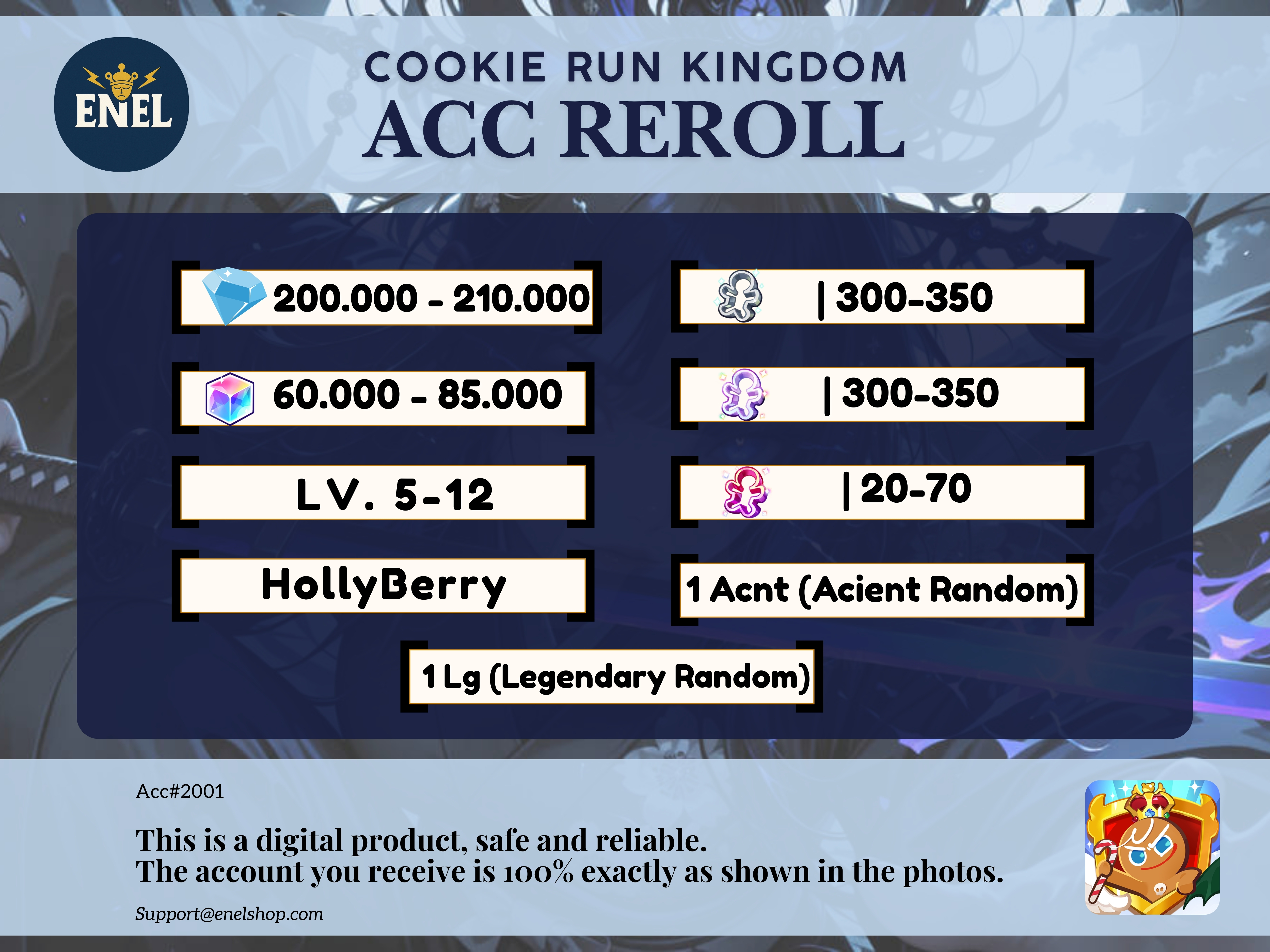 Cookie Run Kingdom Account Reroll C-2