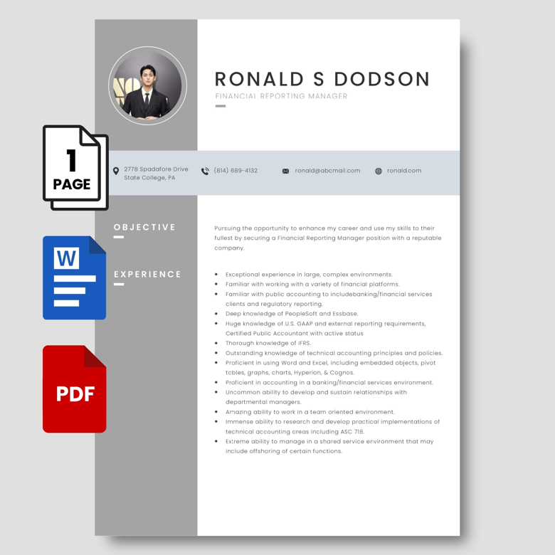 Computer Support Technician Resume Template | 2-Page Editable CV in PDF & Word | IT Support & Helpdesk Job Resume Design