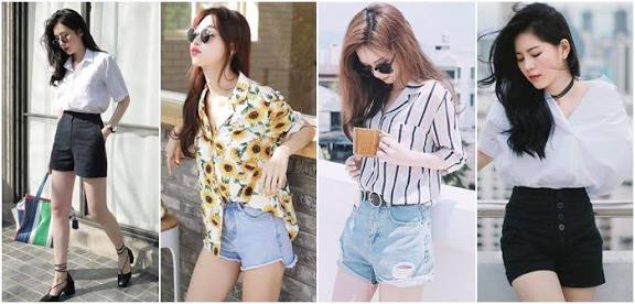 กางเกงขาสั้นแฟชั่นผู้หญิง