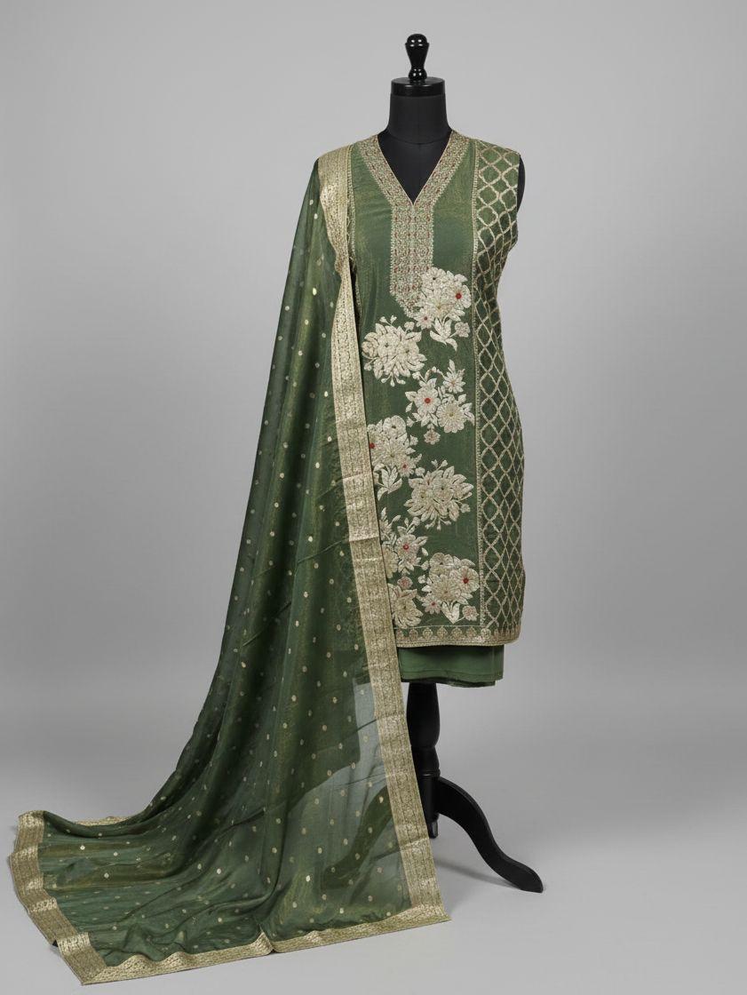 Elegant Olive Green Salwar Suit
