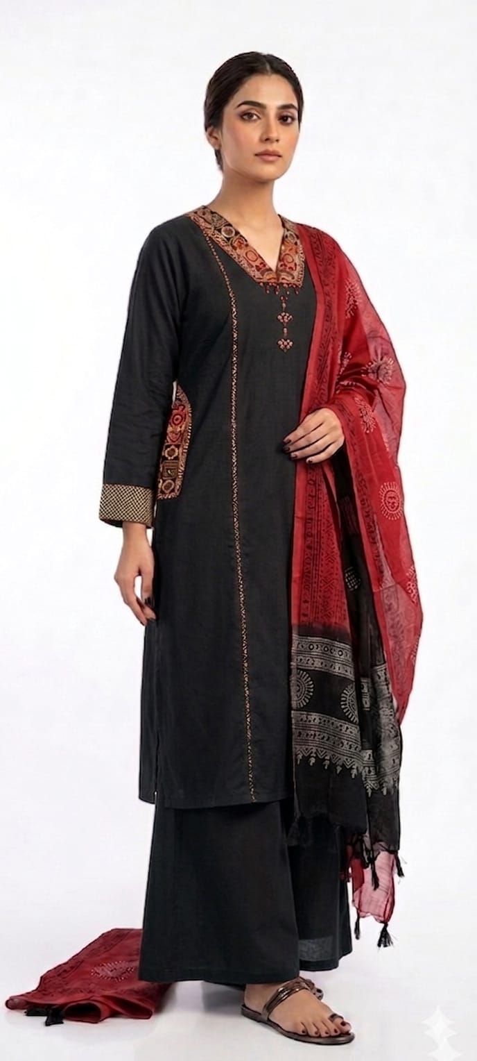 Elegant Black Kurta Set