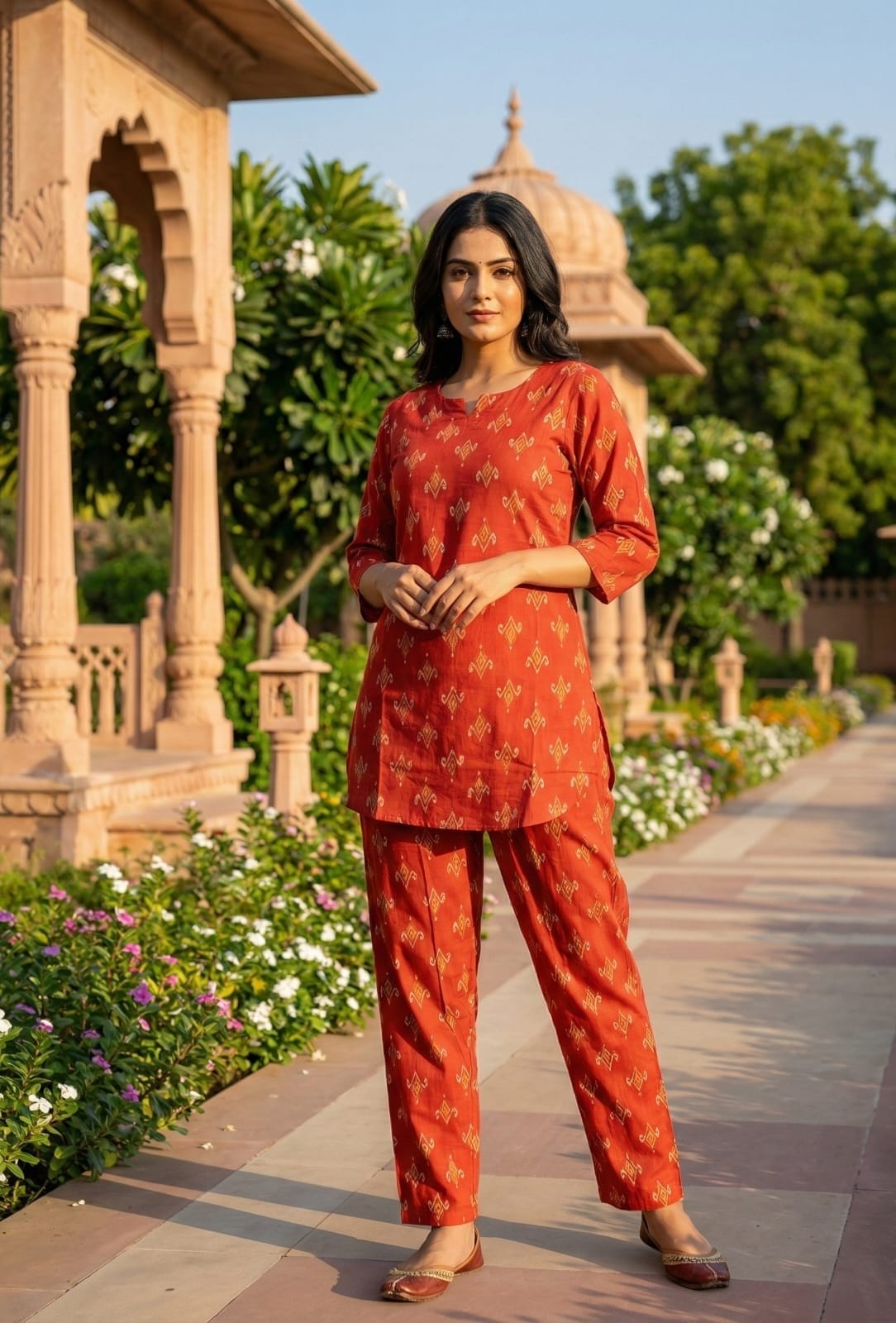 Traditional Printed Kurta Set