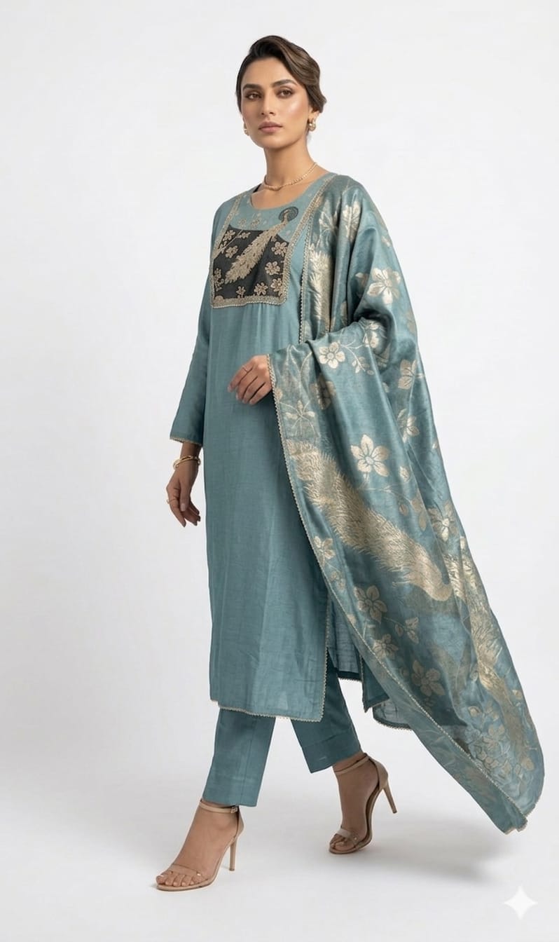 Blue Ethnic Kurta Set
