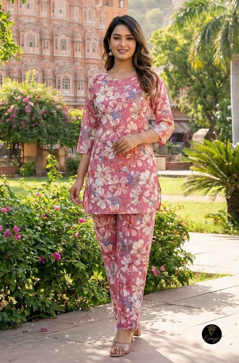 Floral Print Cotton Co-ord Set