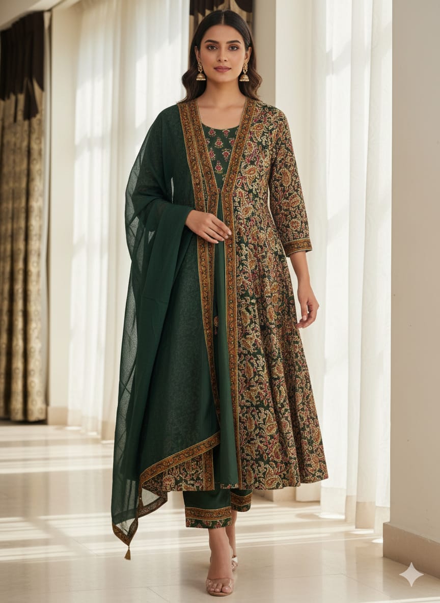 Floral Printed Anarkali Suit