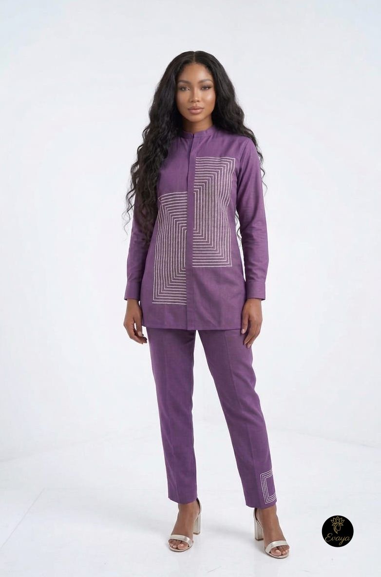 Geometric Cotton Co-ord Set