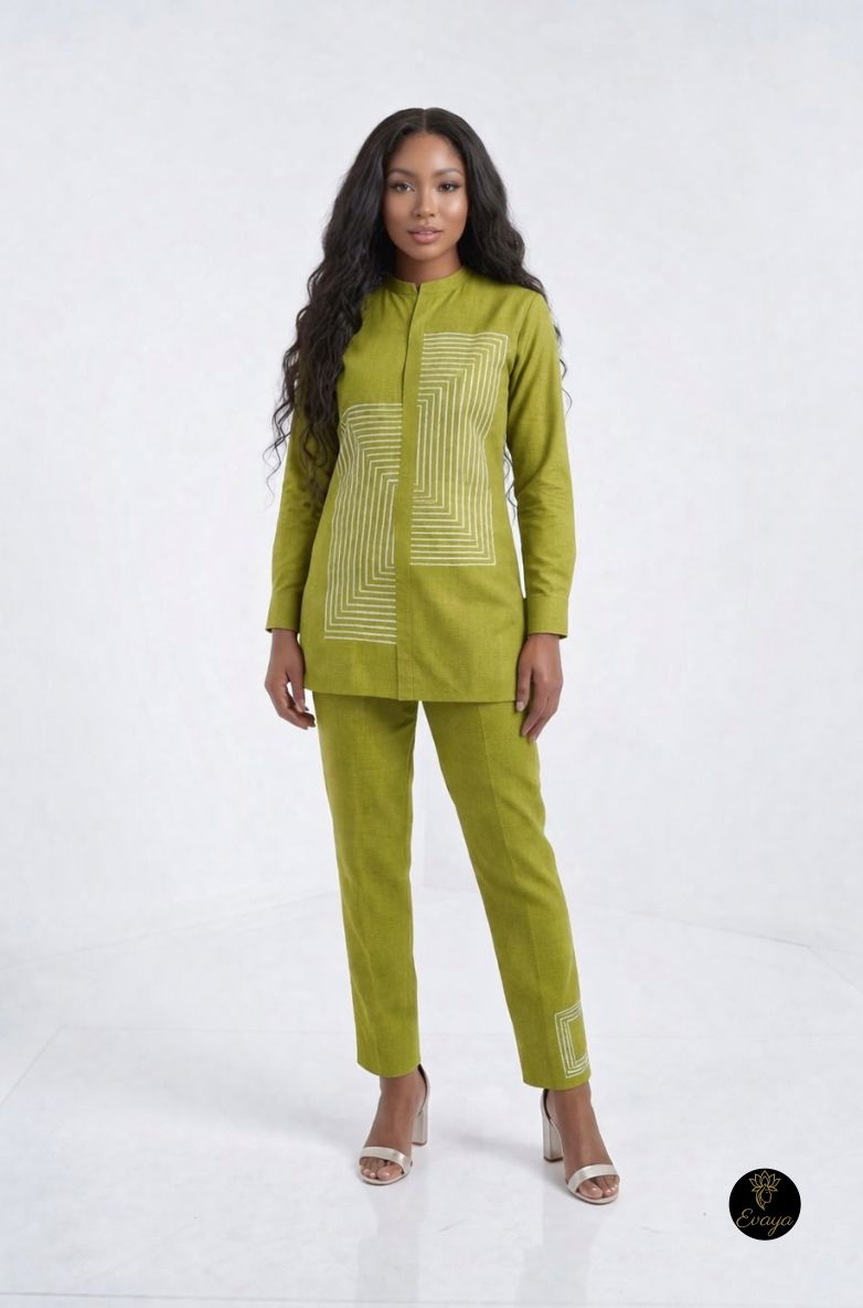 Geometric Cotton Co-ord Set