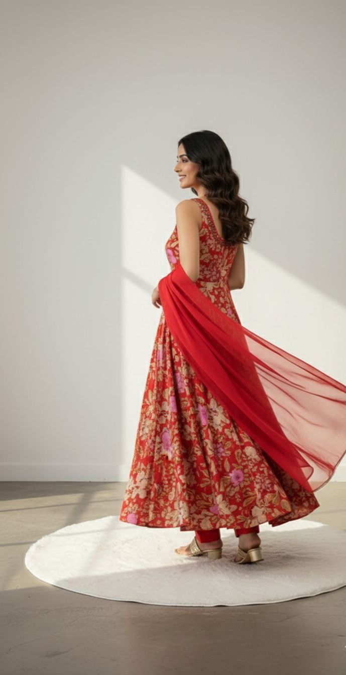 Floral Anarkali Dress