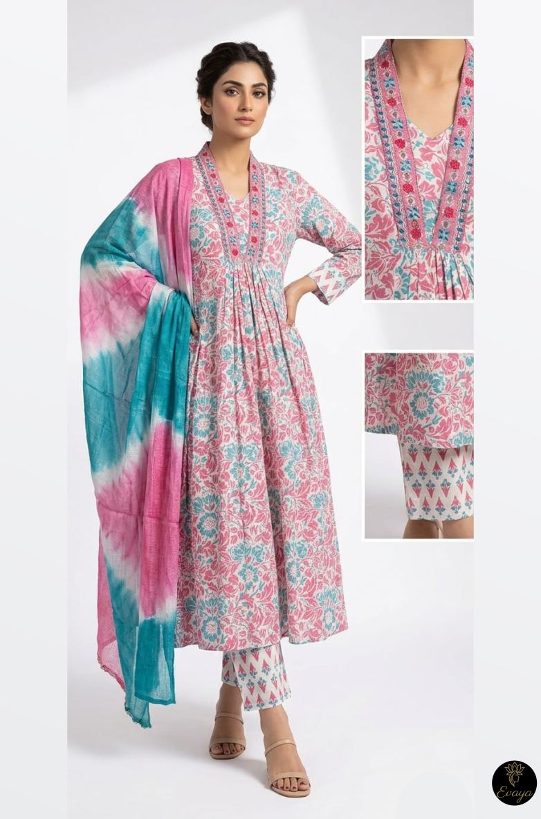 Pastel Printed Kurta Set