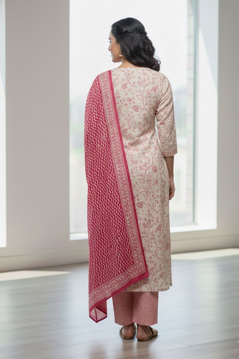 Floral Print Kurti Set