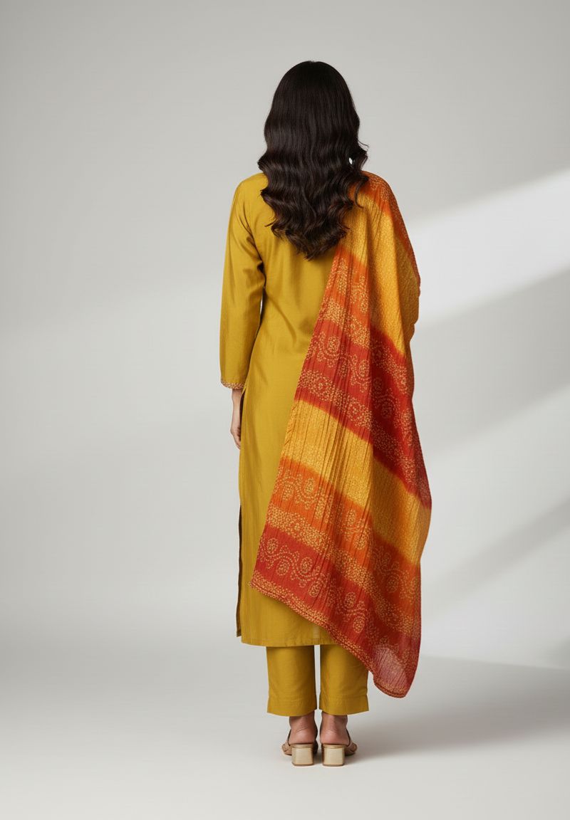 Mustard Yellow Kurta Set