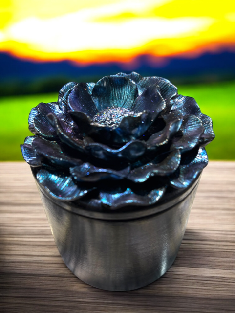 6pc Lot Opaline Rose Candle Vessel (lid included) -16oz