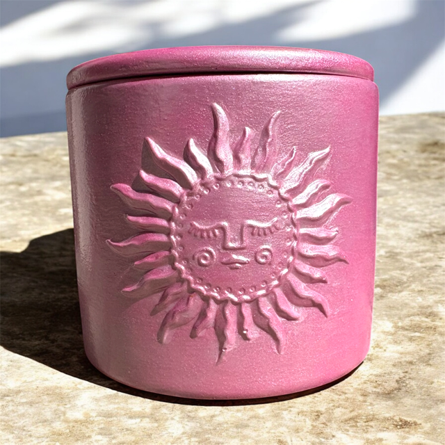 10pc Lot Sun Totem Candle Vessels (lid included) - 9.5oz