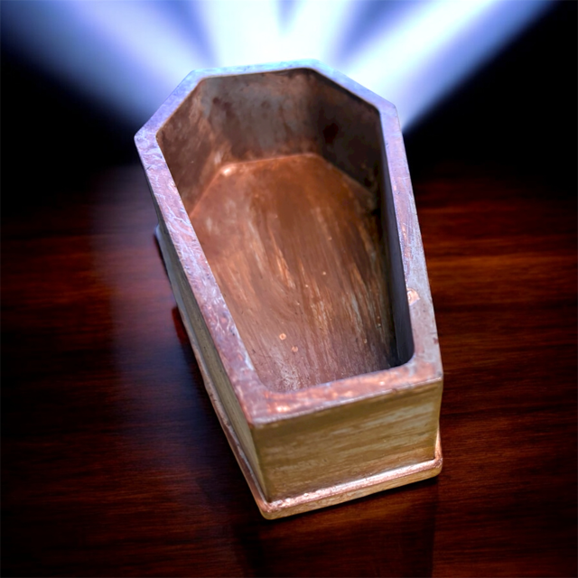 10pc Lot Coffin Candle Vessels (lid included) -3.5oz