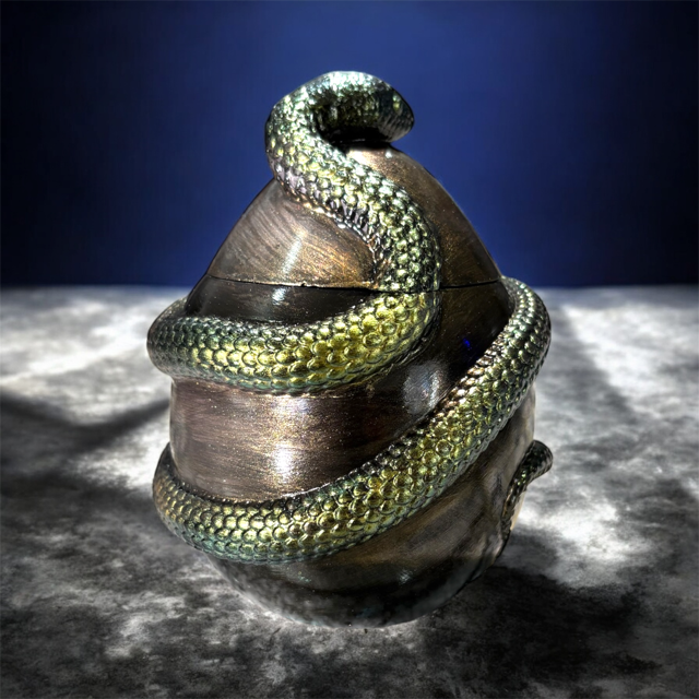 10pc Lot Serpent Egg Snake Candle Vessels (lid included) -5oz