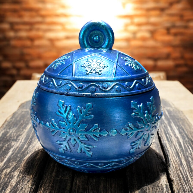 10pc Lot Christmas Glow Candle Vessel (lid included) -9oz