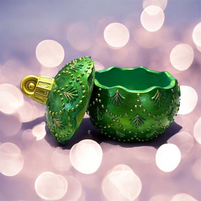 10pc Lot Christmas Lace Candle Vessel (lid included) -8oz