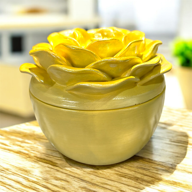 6pc Lot Eternal Rose Candle Vessel (Lid Included) - 7 oz