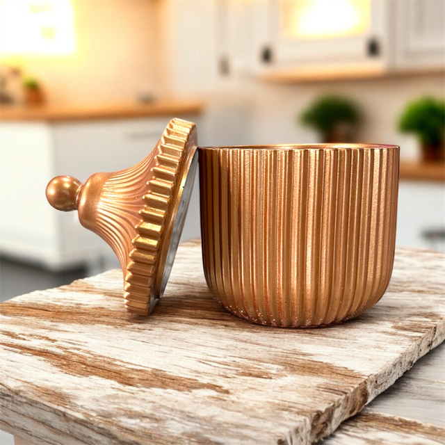 10pc Lot Bronze Delight Candle Vessel (lid included) -10oz