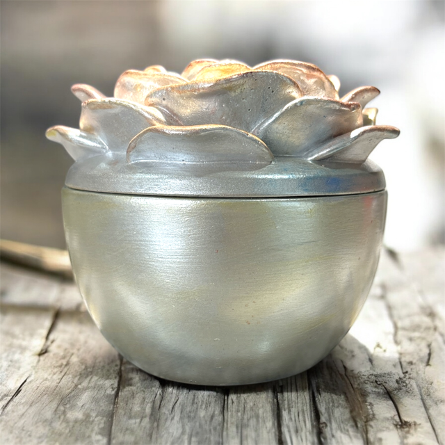 6pc Lot Forever Rose Candle Vessel (Lid Included) - 7 oz