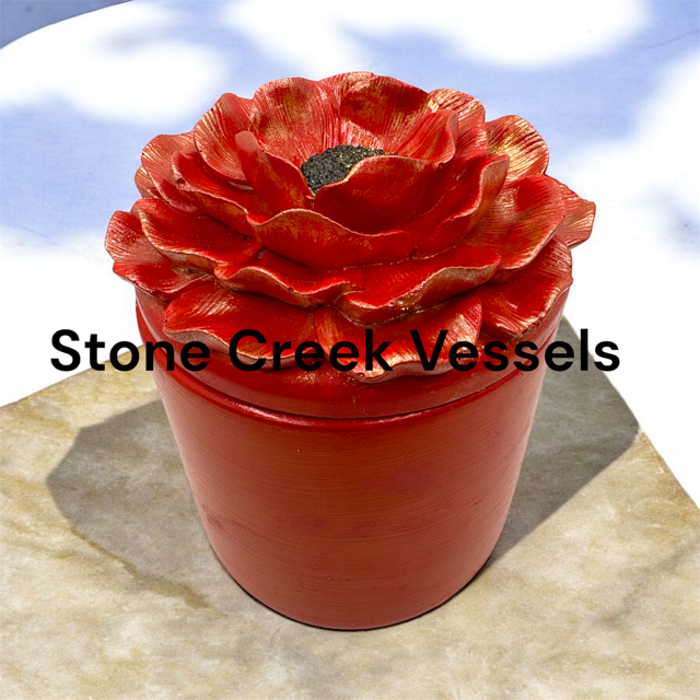 6pc Lot Ruby Glow Candle Vessel (lid included) -16oz