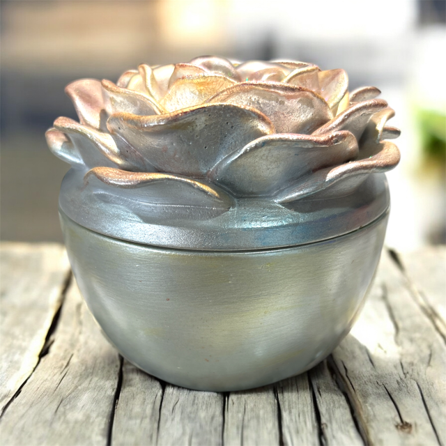 6pc Lot Forever Rose Candle Vessel (Lid Included) - 7 oz