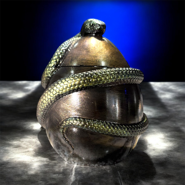 10pc Lot Serpent Egg Snake Candle Vessels (lid included) -5oz