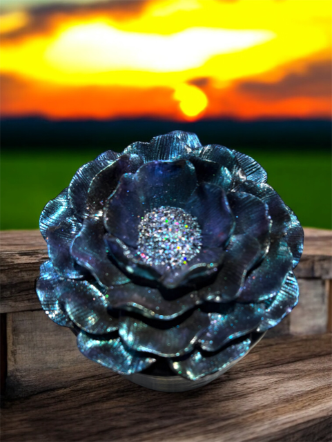 6pc Lot Opaline Rose Candle Vessel (lid included) -16oz